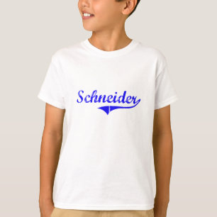 Camiseta Estilo do clássico do sobrenome de Schneider