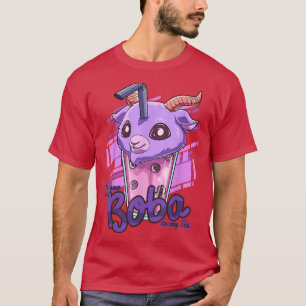 Camiseta Estilo do Gótico Chá Nu - Otaku Bubble Tea Baphom