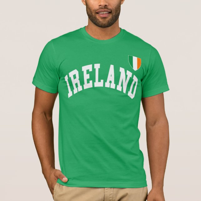 Camiseta Estilo do jérsei do futebol de Ireland (Frente)