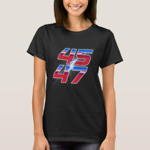 Camiseta Estilo do logotipo Trump 45 47 Election Racing