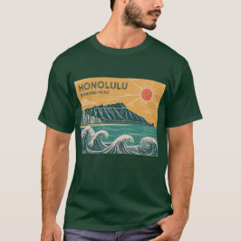 Camiseta Estilo do Médio do Século de Retrô Honolulu Oahu D