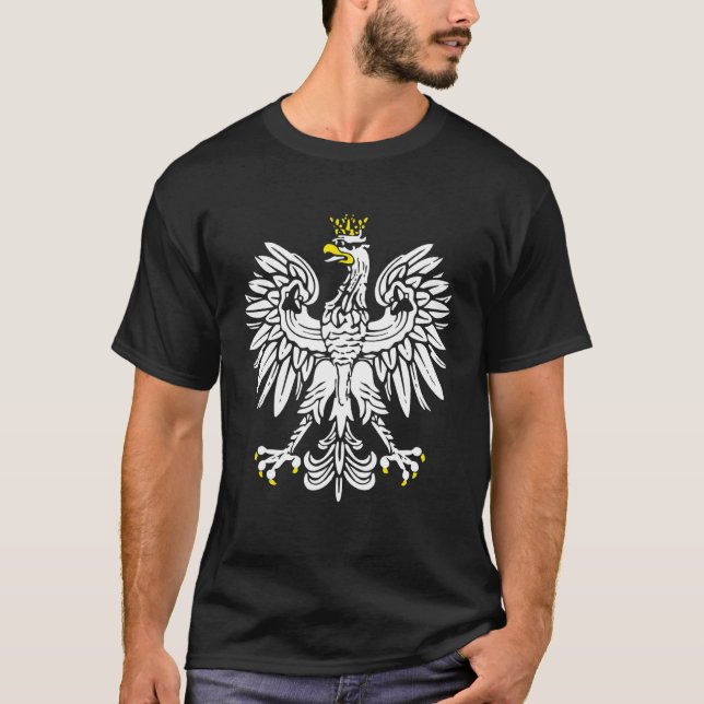 Camiseta Estilo do Orgulho Vermelho da Águia Polônia (Frente)