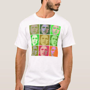Camiseta Estilo do pop art de Obama