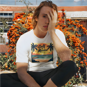 Camiseta Estilo do Poster de viagens Retroativo do Golfo do