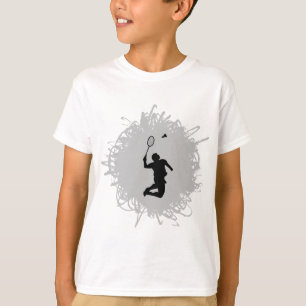 Camiseta Estilo do Scribble do Badminton