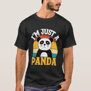 Camiseta Estilo Do Urso Panda Eu Sou Apenas Um Panda