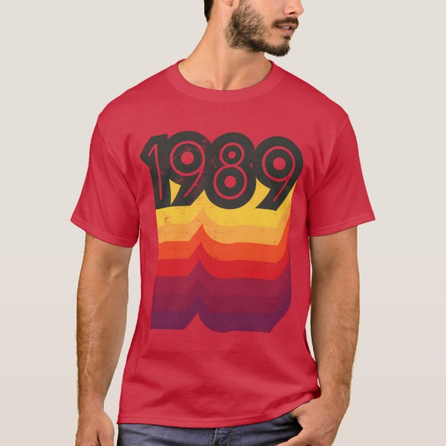 Camiseta Estilo dos Anos 80 33º 1989 engraçado (Frente)