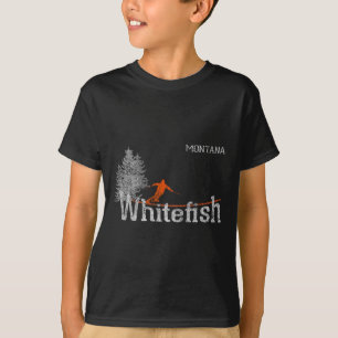 Camiseta Estilo dos anos 80 Whitefish Montana Esqui Antigo