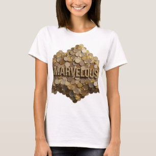 Camiseta Estilo Dourado MARAVILHOSO Design Gráfico