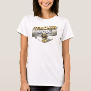 Camiseta Estilo Dourado MODO ENSINO DESLIGADO Impressão Cri