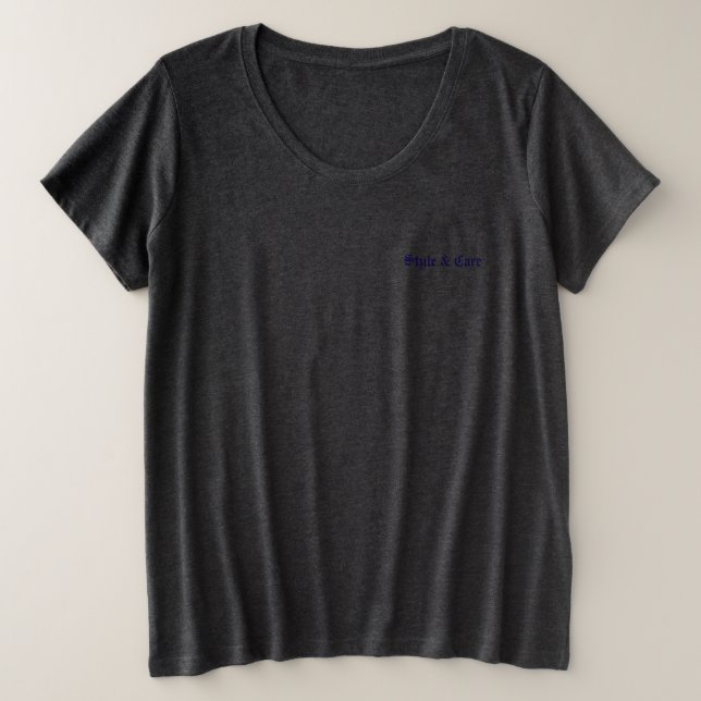 Camiseta Estilo e cuidado com fumaça sólida (Frente do Design)