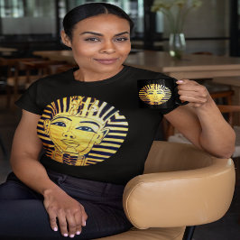 Camiseta Estilo Egípcio Preto e Dourado Faraó