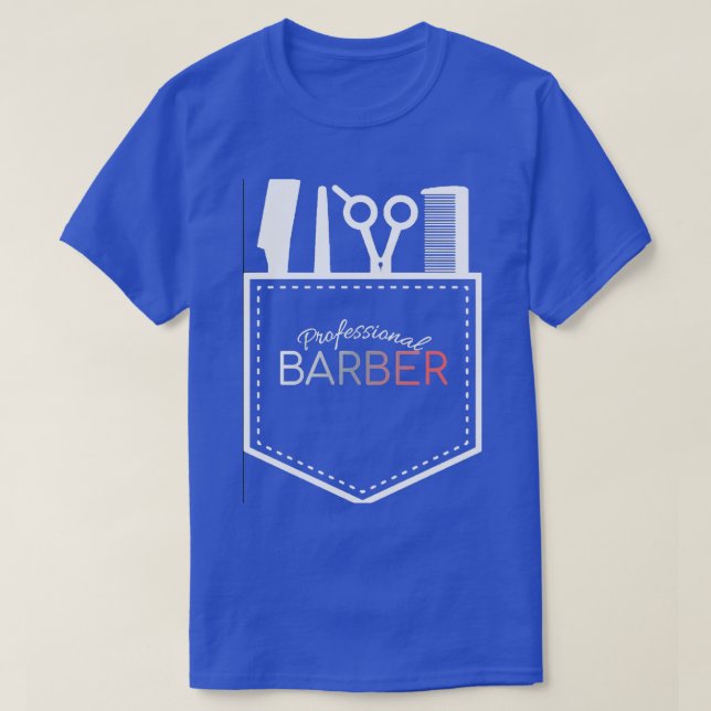 Camiseta Estilo engraçado feliz da Pro Barber (Frente do Design)