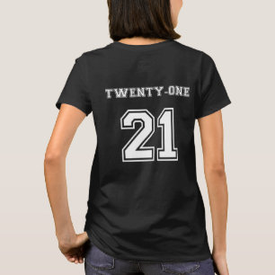 Camiseta Estilo Esportivo aniversário de 21 anos 21 de ani