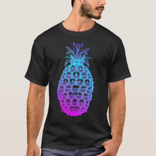 Camiseta Estilo estético de daporwave Glitch Japão Pineappl