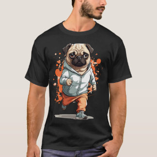 Camiseta Estilo estético de jogging streetwear com cachorro