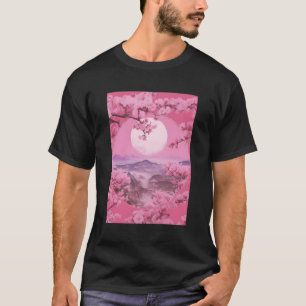 Camiseta Estilo estético japonês Sakura Chersom Torre