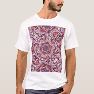 Camiseta Estilo étnico, textura decorativa vintage.