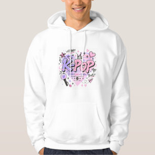 Camiseta Estilo Fã de Kpop Coração Pastel Streetwe