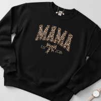 Estilo Feminino Ousado Leopard Varsity Mama