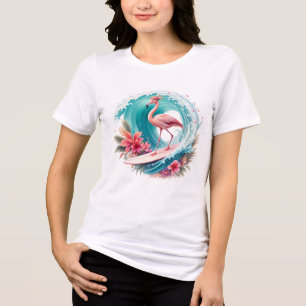 Camiseta Estilo Flamingo Surf