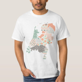 Camiseta Estilo Geométrico de Correspondência da Província 