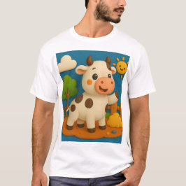 Camiseta estilo gráfico de desenho animado infantil de uma