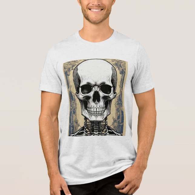 Camiseta "Estilo Grim: Skeleton Portrait T-Shirt" (Frente)