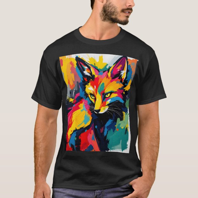 Camiseta Estilo Groovy Abstrato Fox 1960 (Frente)