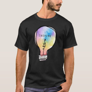 Camiseta Estilo Inspirador Cor Luz para Homens Mulheres Cri