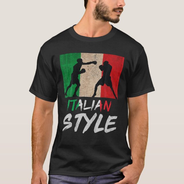 Camiseta Estilo italiano Boxing Itália Orgulho Boxing Boys (Frente)