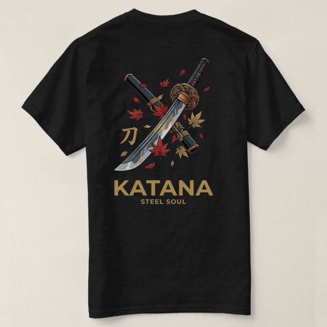Camiseta Estilo Japonês - Aço Katana (Verso do Design)