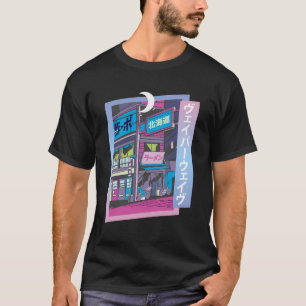 Camiseta Estilo Japonês Aestésico Vaporwave Visual Art
