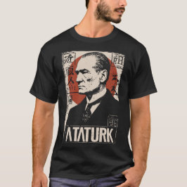 Camiseta Estilo Japonês Atatürk | Arte líder turco