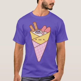 Camiseta Estilo Japonês Bonito Crepes Dessert
