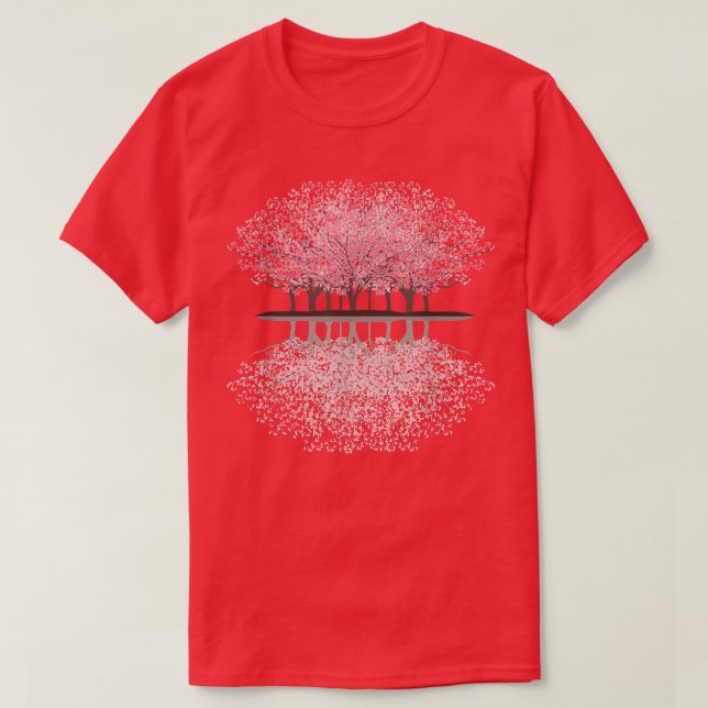 Camiseta Estilo japonês Cherry Blossom Sakura (Frente do Design)