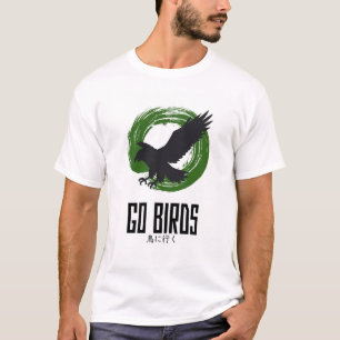 Camiseta Estilo Japonês Go Birds