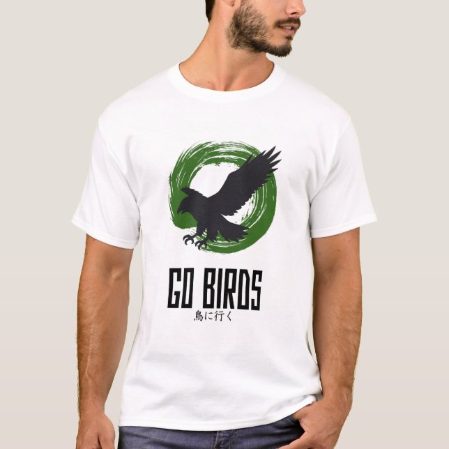 Camiseta Estilo Japonês Go Birds (Frente)