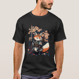 Camiseta Estilo japonês Samurai Fox Anime