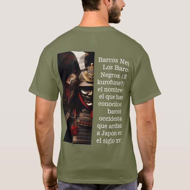 Camiseta Estilo japonês Samurai Warrior Shogun armor (Verso)