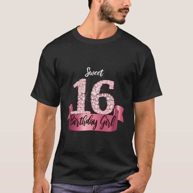 Camiseta Estilo K Black Sweet 16 I 16 (Frente)