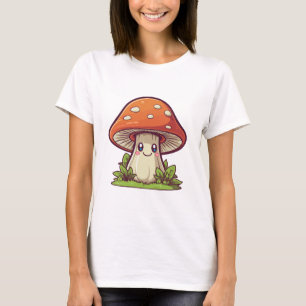 Camiseta Estilo kawaii fofo, procura de cogumelos