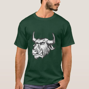 Camiseta Estilo lateral Bull do vintage de Raging Bull do