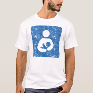 Camiseta Estilo Letterpress com Ícone de Aleitamento Textu