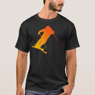 Camiseta Estilo Livre Esqui Saltando Mulheres Estilo Estilo