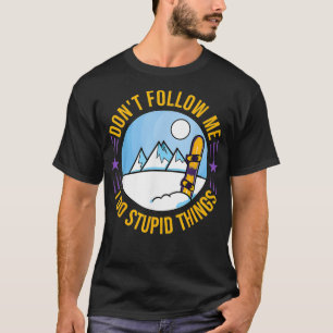 Camiseta Estilo Livre Funny de Montanha Snowboard _2 