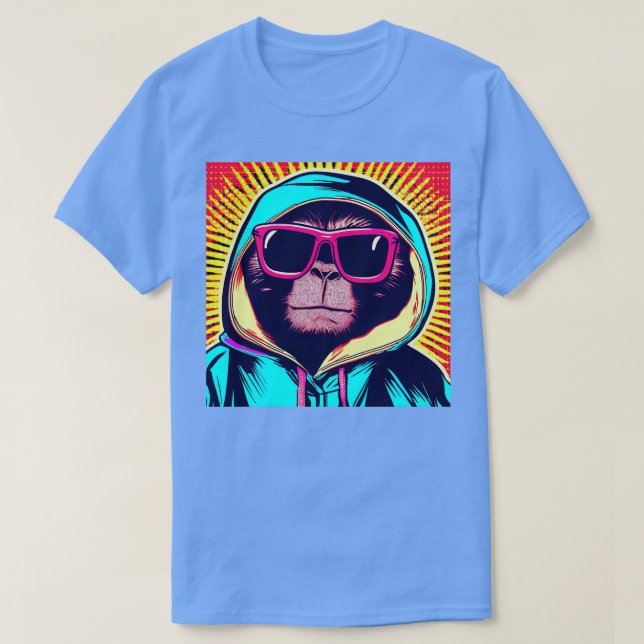 Camiseta Estilo livre macaco (Frente do Design)