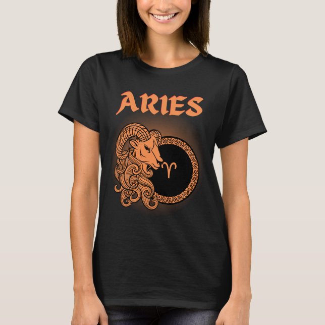 Camiseta Estilo Medieval Áries Zodiac (Frente)