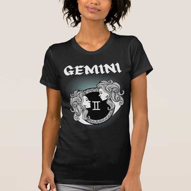 Camiseta Estilo medieval Zodiac Gemini (Frente)