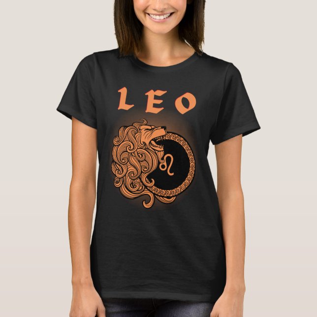 Camiseta Estilo medieval Zodiac Leo (Frente)